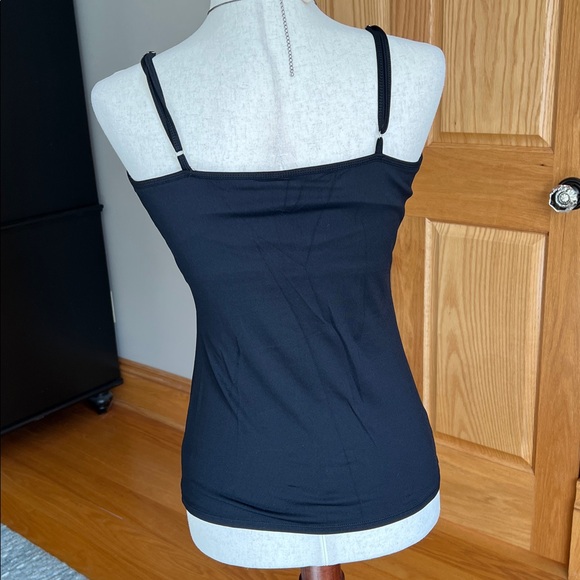 WHBM Black Camisole / Tank with Adjustable Straps and Built in Bra - Picture 2 of 3